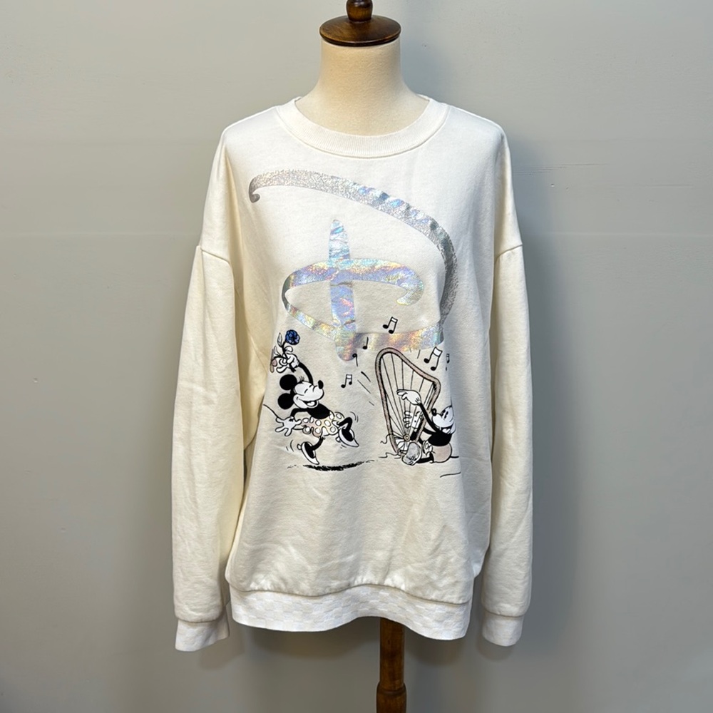 Disney x Vans Mickey and Minnie Mouse sweater women’s oversized M, as is